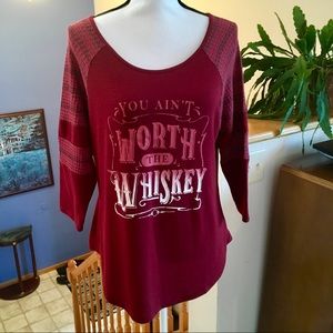 Ain’t Worth the Whiskey Top by Maurices, Size L